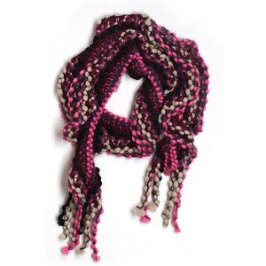 Anthropologie Yellow Bird Striped Scarf One Size